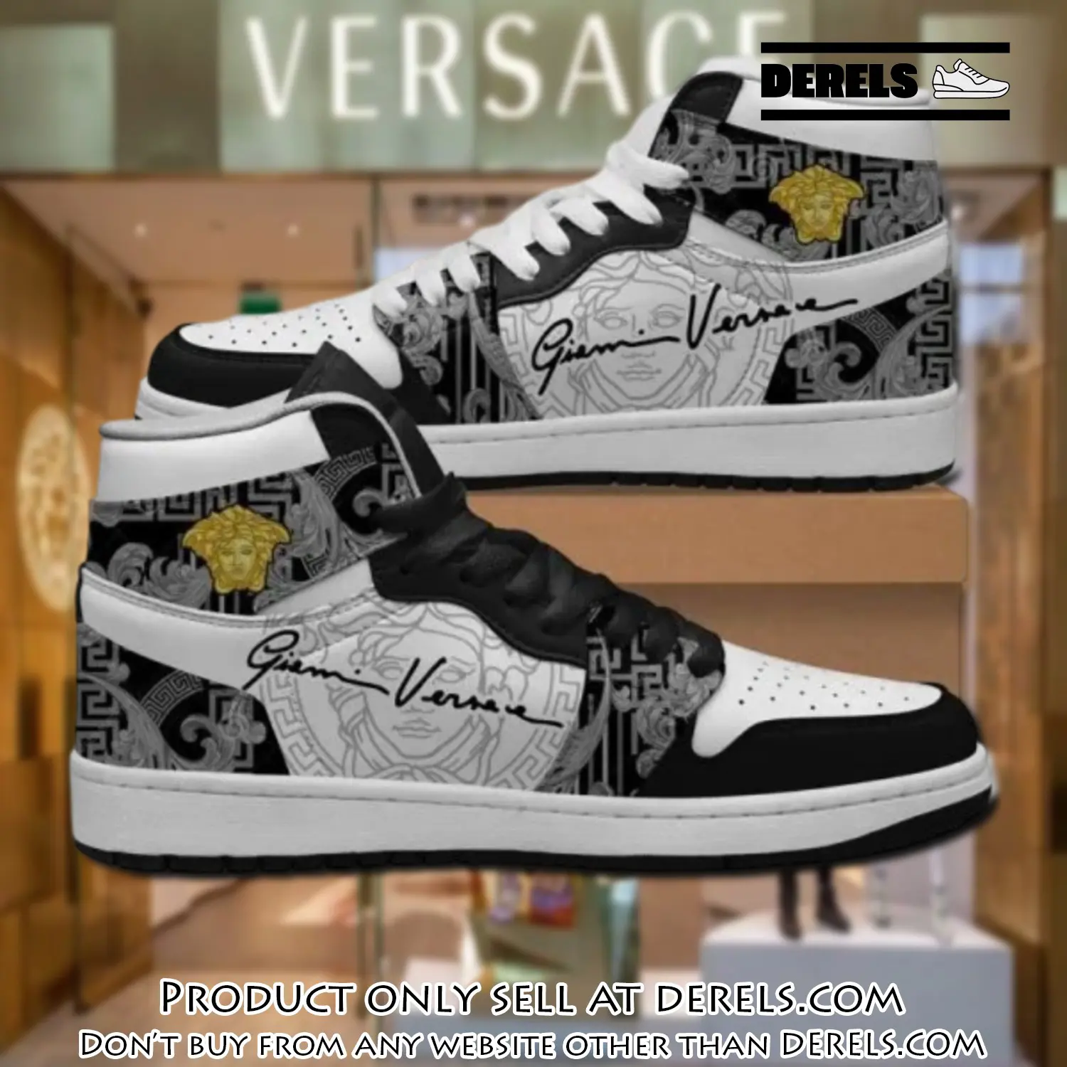 Gianni versace black high air jordan sneakers shoes hot gifts unisex 27b dr0852074
